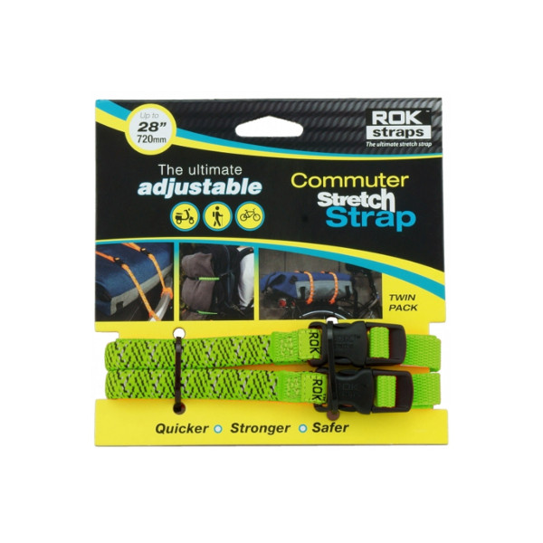 Other Rok commuter adj strap green reflective 2 pack [330]